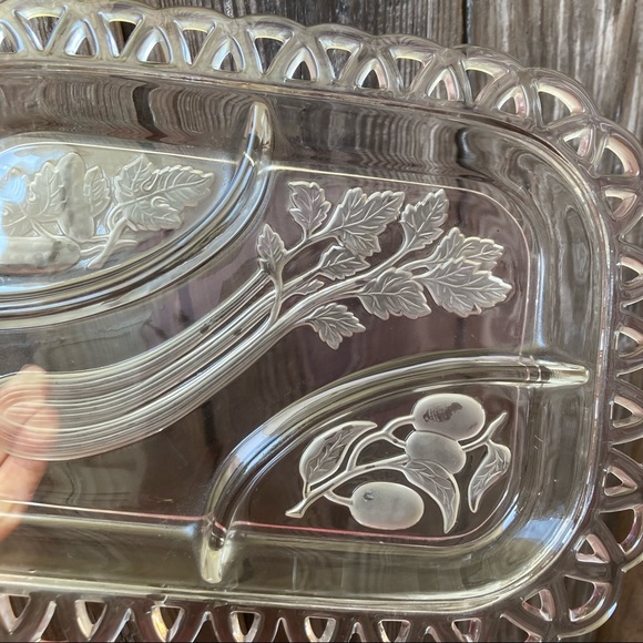 Vintage Glass Appetizer Tray - Picture 3 of 6